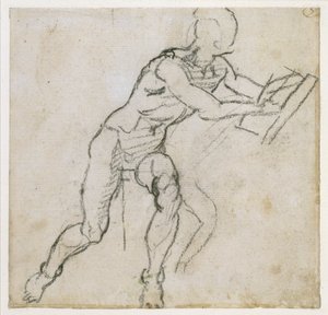 Studie eines sitzenden männlichen Aktes, ca. 1511